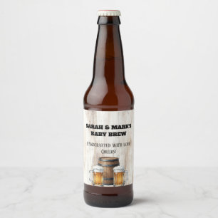 Baby is Brewing Rustic Custom Beer Bottle Label