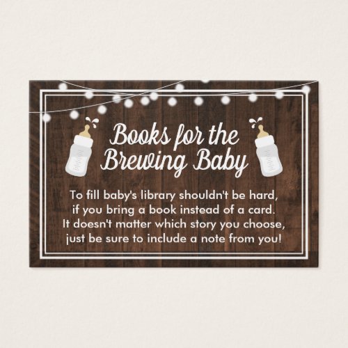 Baby Is Brewing Shower Rustic Books For Baby