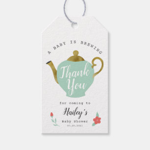 Baby Is Brewing Tea Party Baby Shower Favor Tag