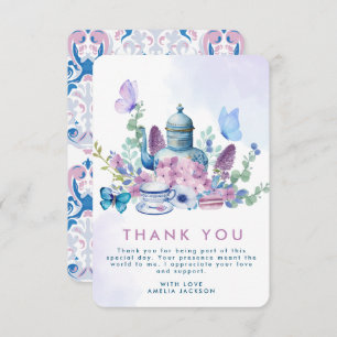 Baby is Brewing Tea party Baby shower  Thank You Card