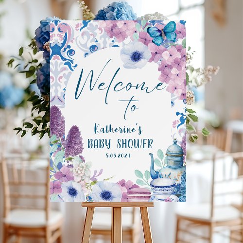 Baby is Brewing Tea party Baby shower Welcome sign
