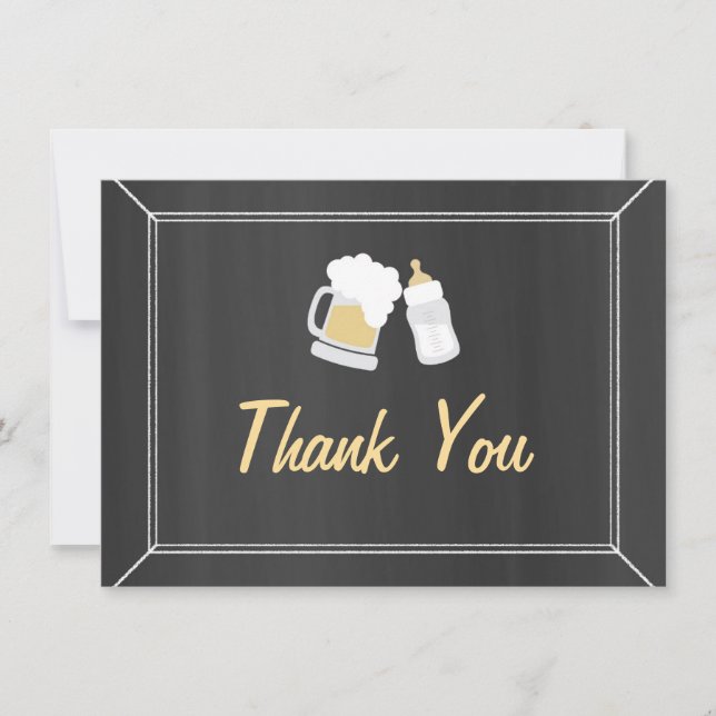 "Baby Is Brewing" Thank You Card (Front)