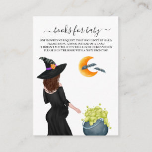 Baby is Brewing Watercolor Witch Books for Baby Enclosure Card