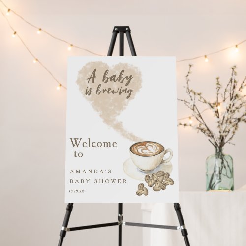 Baby is brewing Welcome coffee baby shower party