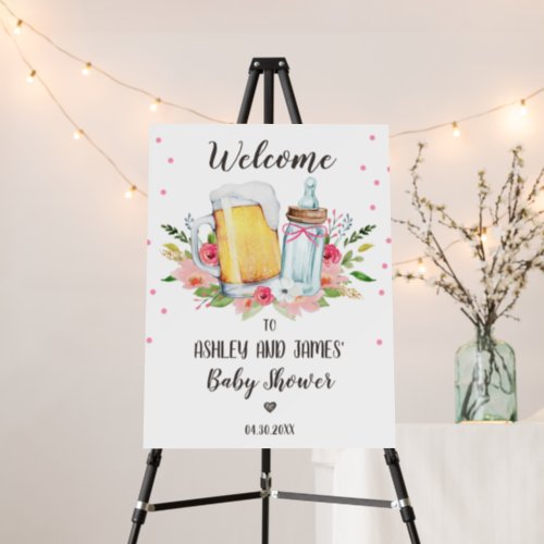 Baby is Brewing Welcome Sign Baby Shower Girl