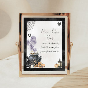 Baby is Brewing Witch Cauldron Mom Osa Bar Sign