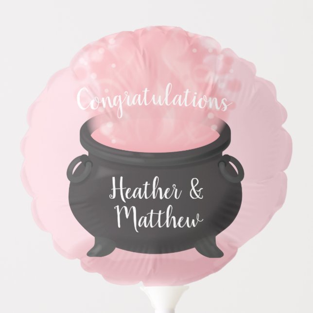 Baby is Brewing Witch Shower Gothic Pink Girl Balloon (Front)