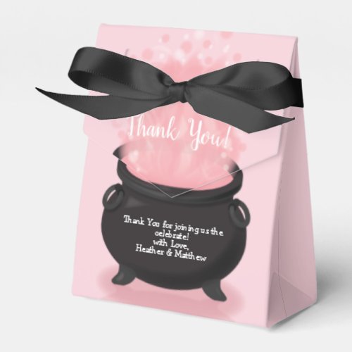 Baby is Brewing Witch Shower Gothic Pink Girl Favor Boxes