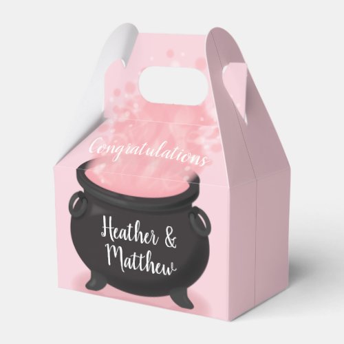 Baby is Brewing Witch Shower Gothic Pink Girl Favor Boxes