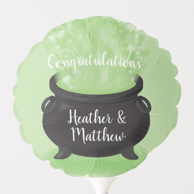 Baby is Brewing Witch Shower Halloween Cauldron Balloon (Front)