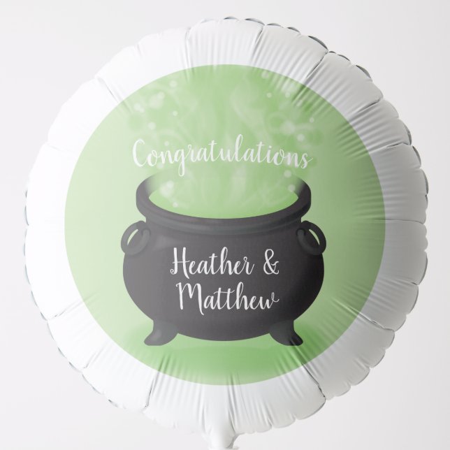 Baby is Brewing Witch Shower Halloween Cauldron Balloon (Front)