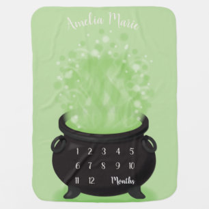 Baby is Brewing Witch Shower Halloween Cauldron Blanket