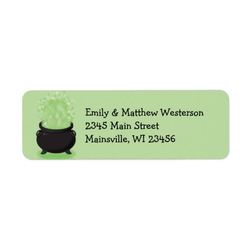 Baby is Brewing Witch Shower Halloween Cauldron Label