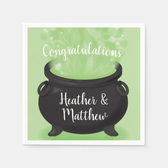 Baby is Brewing Witch Shower Halloween Cauldron Napkins (Front)