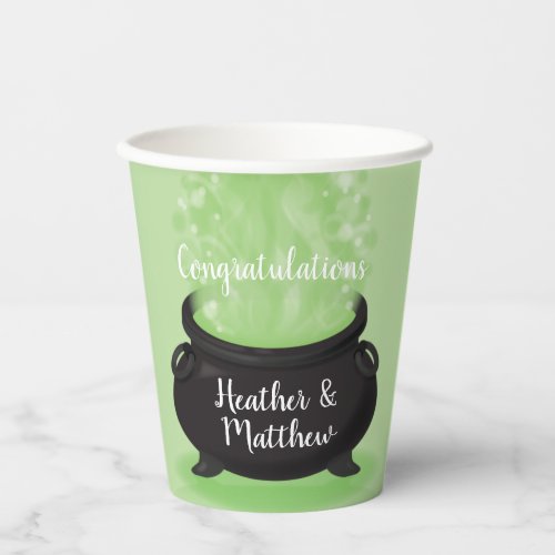 Baby is Brewing Witch Shower Halloween Cauldron Paper Cups