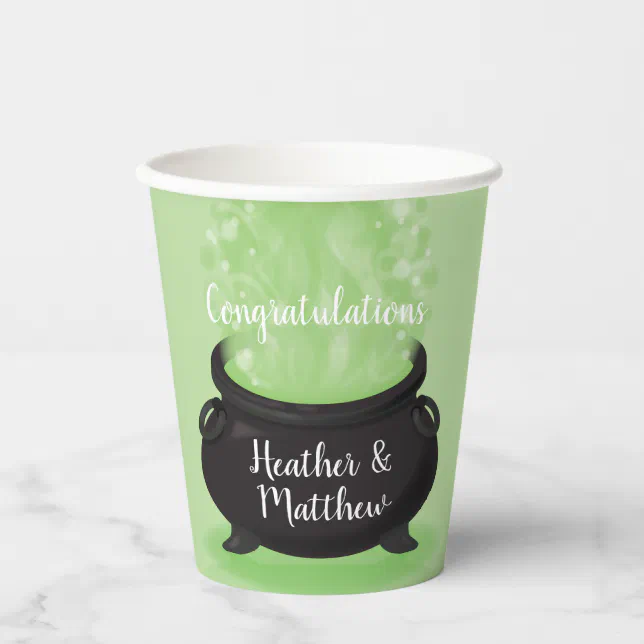 Baby is Brewing Witch Shower Halloween Cauldron Paper Cups | Zazzle