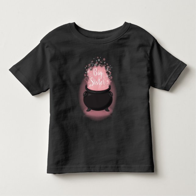 Baby is Brewing Witch Shower Halloween Cauldron Toddler T-shirt (Front)