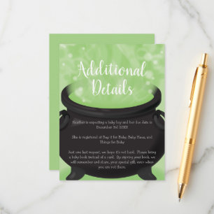 Baby is Brewing Witch Shower Halloween Enclosure Card
