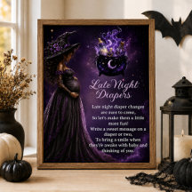 Baby Is Brewing Witch Shower Late Night Diaper