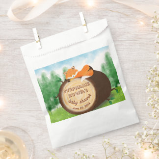 Baby is Coming Woodland Baby Fox Baby Shower Favor Bag