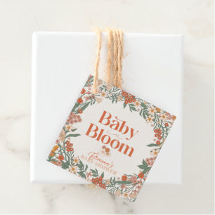 Baby is in Bloom Boho Wildflower Baby Shower Favor Tags