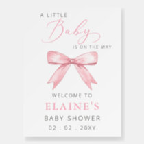 Baby Is on the WAY Pink Bow Girl Baby Shower Foam Board