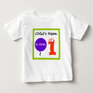 baby is one 1 , 1st first Birthday,t-shirt Baby T-Shirt