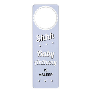 Baby is Sleeping Personalized Boy Door Hanger