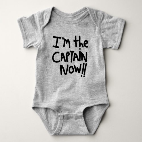 BABY IS THE CAPTAIN _ BOTTOM LINE BABY BODYSUIT