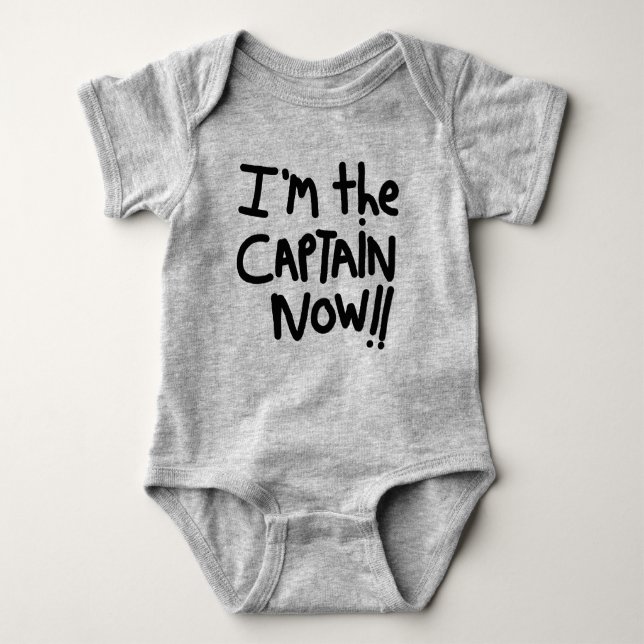 BABY IS THE CAPTAIN - BOTTOM LINE. BODYSUIT (Front)