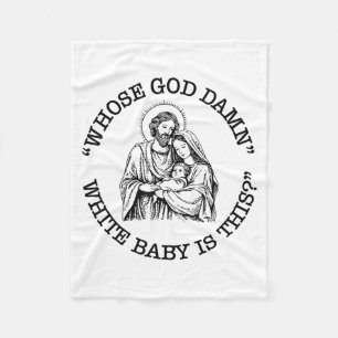 Baby Is This Christian Nativity Parody Fleece Blanket