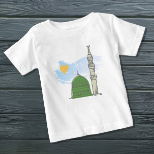 Baby Islamic T-Shirt: Minimalist Masjid an-Nabawi  Baby T-Shirt