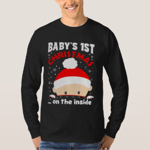 Baby It s Christmas On The Inside Cute Christmas B T-Shirt