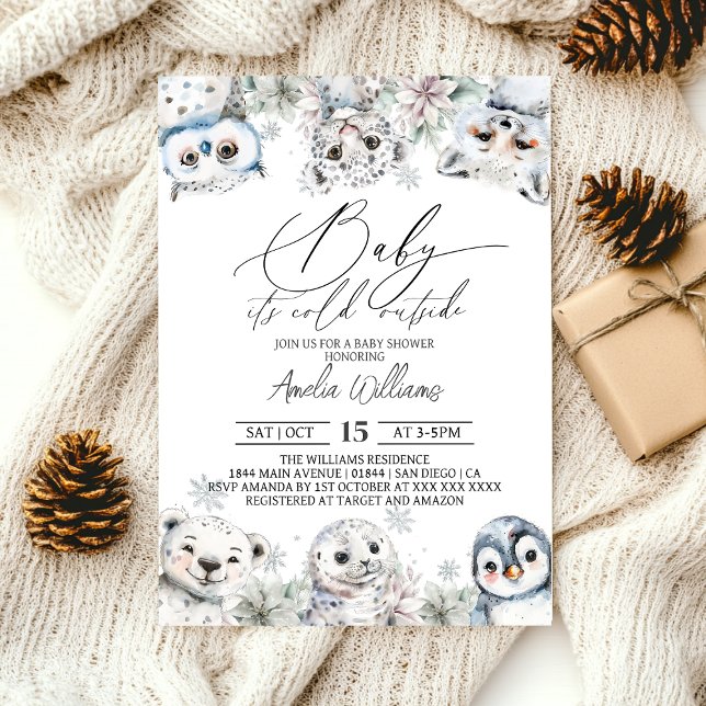 Baby It’s cold Outside Baby Shower Invitation (Creator Uploaded)