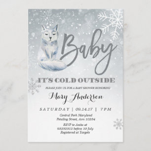 Baby it’s cold outside baby shower invitation