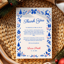 Baby It’s Cold Outside blue baby shower thank you 