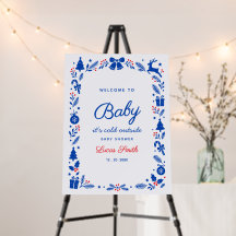 Baby It’s Cold Outside blue winter baby shower 