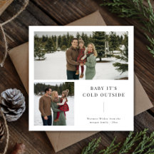 Baby It’s Cold Outside Family 2 Photo Christmas