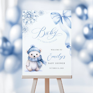 Baby It’s Cold Outside Polar Bear Welcome Sign