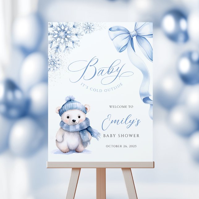 Baby It’s Cold Outside Polar Bear Welcome Sign (Creator Uploaded)