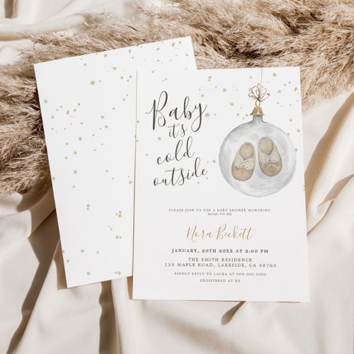 Baby its cold outside Winter Baby Shower Invitation