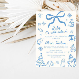 Baby It’s Cold Outside Winter Baby Shower Party Invitation