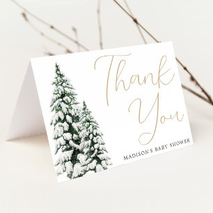Baby It’s Cold Outside Winter Baby Shower Thank You Card