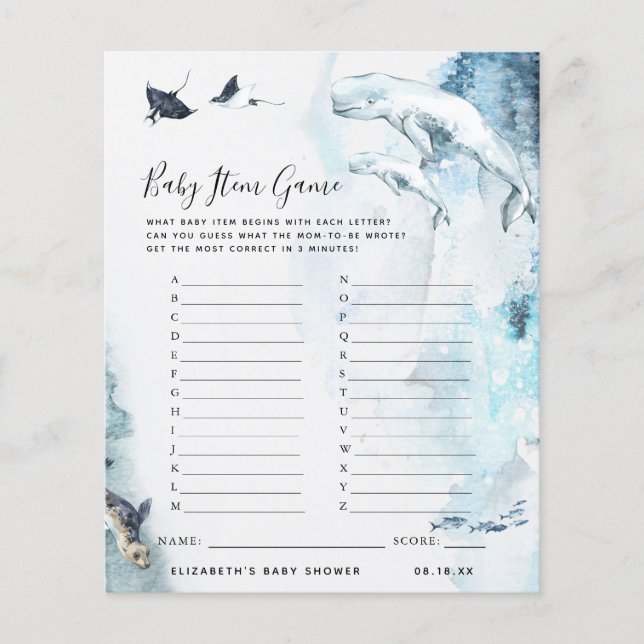 Baby Item Game | Baby Shower Game (Front)