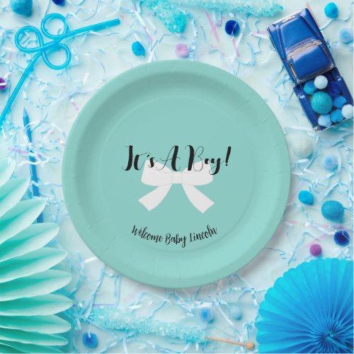 BABY Its A Boy Blue Shower Party   Paper Plates