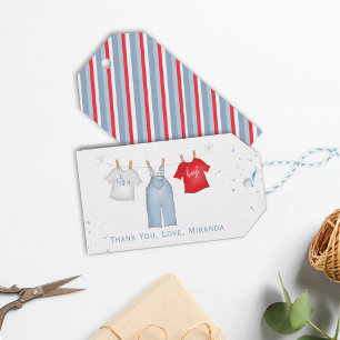 Baby Its a Boy Shower Custom Clothesline Gift Tags