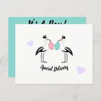 Baby Its A Boy Stork Delivery Sprinkle Shower Invitation by Ohhhhilovethat at Zazzle