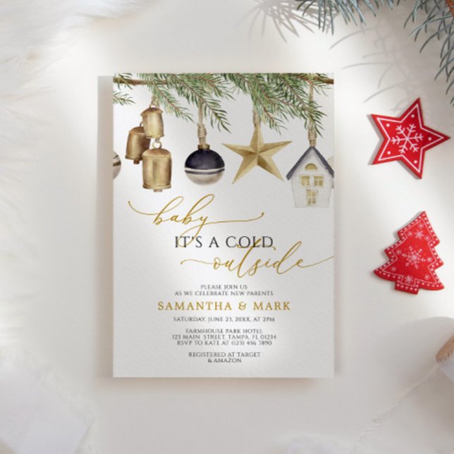 Baby it's a Cold Outside Winter Baby Shower Invitation (Creator Uploaded)