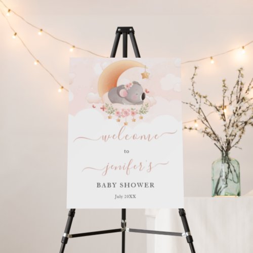 Baby Its A Girl Little Koala Baby Shower Welcome Foam Board