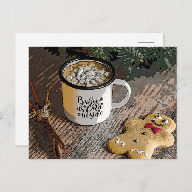 Baby It's Cold Out Side Christmas Postcard (Front/Back)